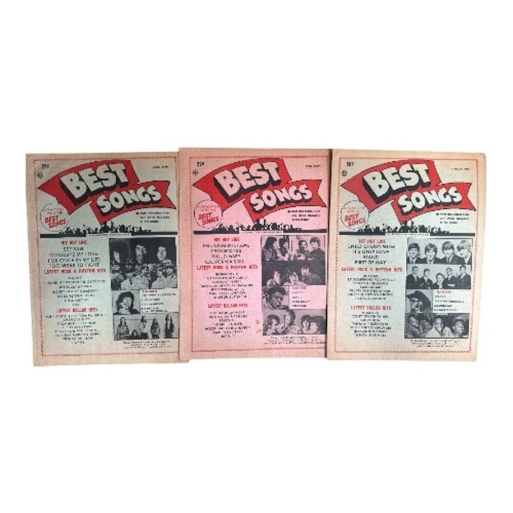 Best Songs Magazine - April-June-August 1969 - Jimi Hendrix-The Beatles Set of 3